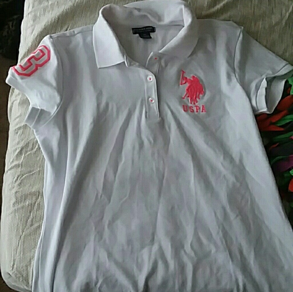 USPA Polo Shirts Black and White